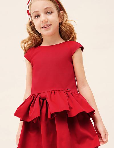 Sukienka z kokardką dla dziewczynki Mayoral - czerwona