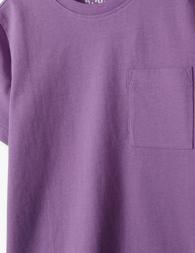 Fioletowy dzianinowy t-shirt dla dziecka - 5.10.15.