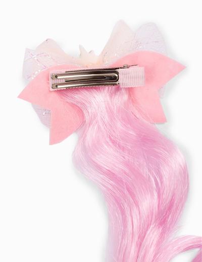 Spinka do włosów z ozdobnym różowym włosiem