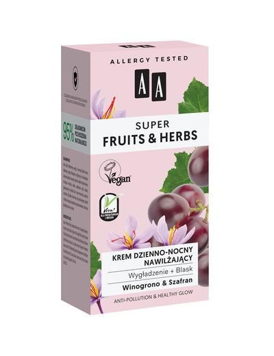 AA Super Fruits&Herbs krem dzienno-nocny nawilżający wygładzenie + blask 50 ml