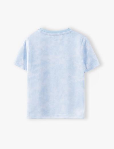 Niebieski T-shirt niemowlęcy z ośmiornicą- 100% bawełna