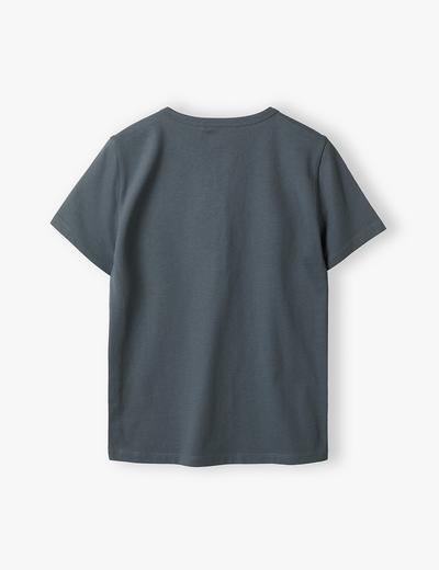 T-shirt chłopięcy szary z guzikami - Limited Edition