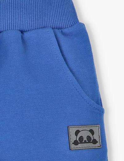 Spodnie chłopięce bawełniane Pandamello niebieskie