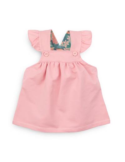 Sukienka niemowlęca z bawełny organicznej - różowa