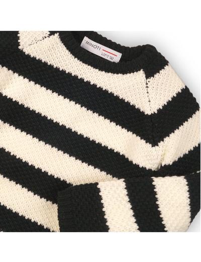 Sweter  niemowlęcy w biało-czarne paski