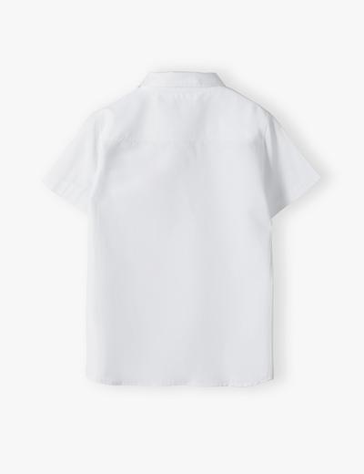 Biała koszula dla chłopca - krótki rękaw