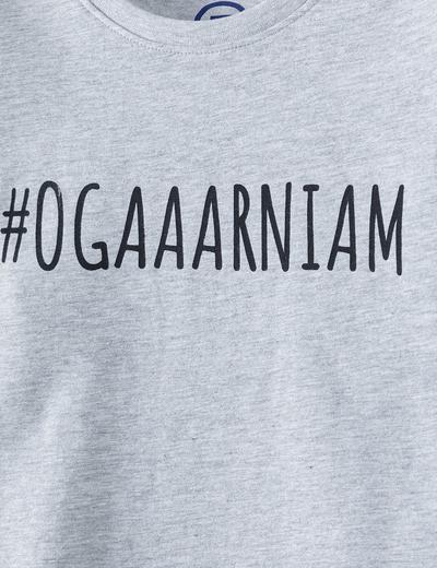 T-shirt chłopięcy z napisem- #Ogaaarniam