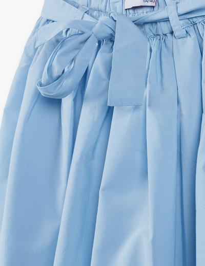 Spódnica dziecięca z ozdobną kokardą - niebieska