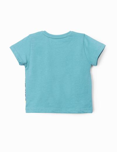 T-shirt niemowlęcy z palmami w kolorze morskim - Relaksik