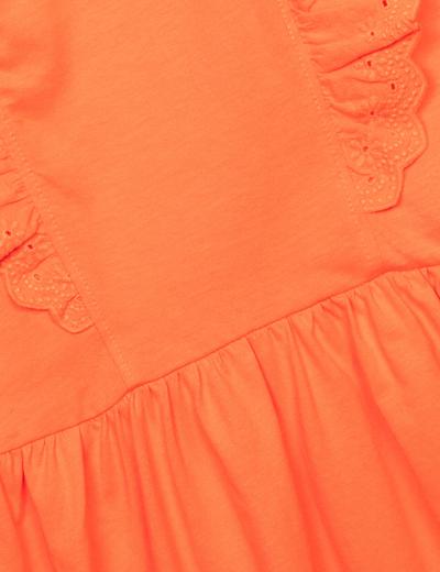 Pomarańczowa sukienka dla dziewczynki z falbankami