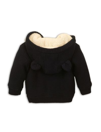 Sweter niemowlęcy ocieplany z kapturem