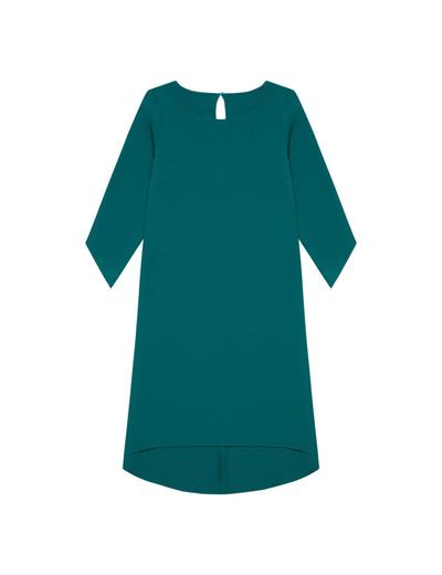 Asymetryczna sukienka damska- zielona