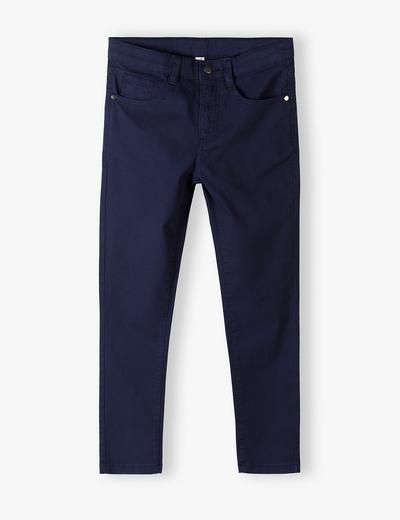 Granatowe eleganckie spodnie dla chłopca - slim - Lincoln&Sharks