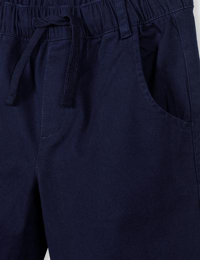 Spodnie chłopięce typu chinos - granatowe