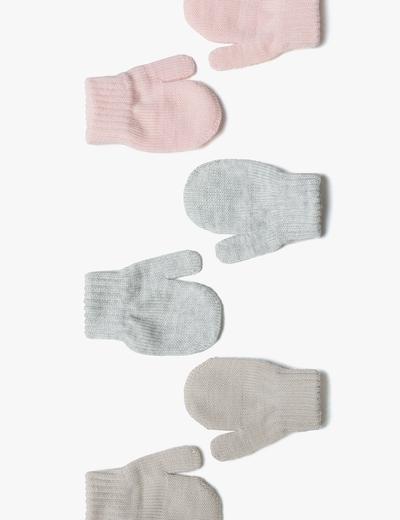 Rękawiczki dla niemowlaka z jednym palcem 3-pak