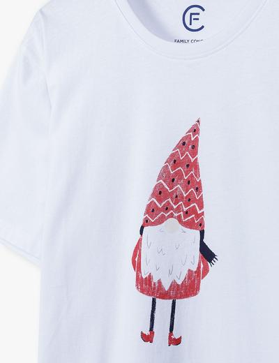 Bawełniany t-shirt męski z motywem świątecznym
