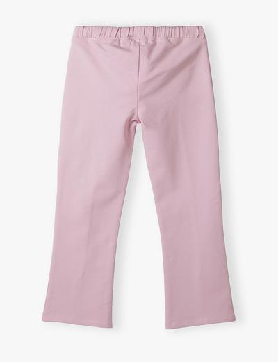 Różowe spodnie dziewczęce flare - Limited Edition
