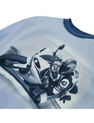 Chłopięca piżama niebieska z motocyklem