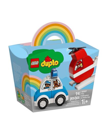 Lego Duplo - Helikopter strażacki i radiowóz- 4 elementów 18msc+