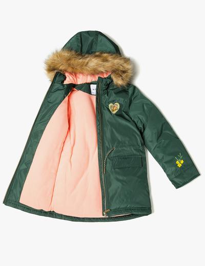 Parka - kurtka dla dziewczynki z regulacją w pasie