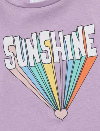 Fioletowy t-shirt niemowlęcy z bawełny- Sunshine