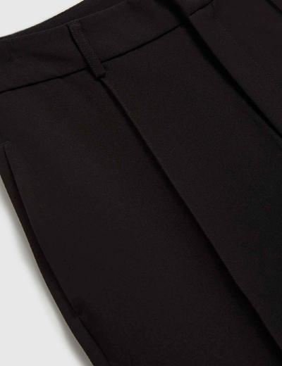 Eleganckie czarne spodnie damskie w kant