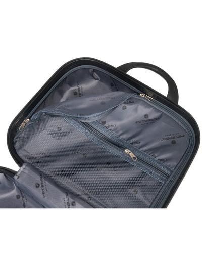 Pojemny kuferek podróżny z mocowaniem do walizki — Peterson granatowy unisex