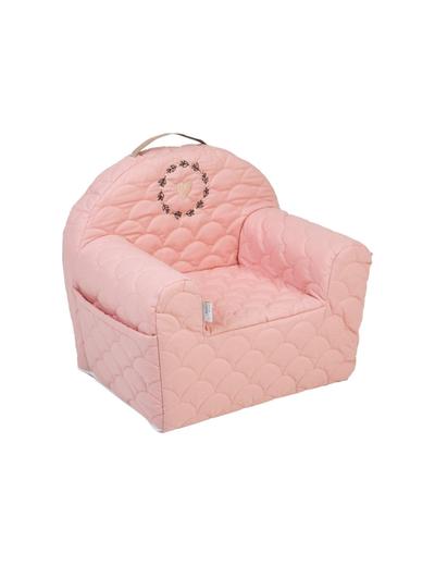 Bawełniany fotelik dziecięcy w kolorze różowym - 50x35x45 cm