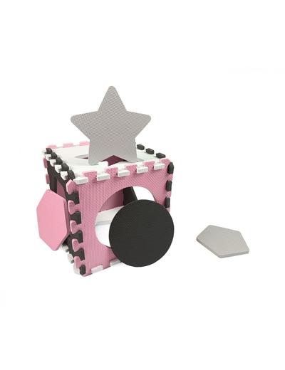 Mata piankowa puzzle Jolly Pink Grey