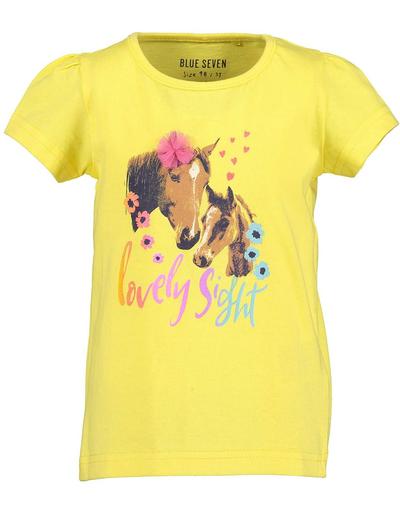 Koszulka dziewczęca żółta z konikami