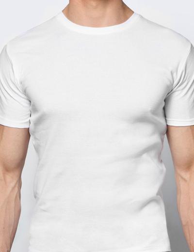 T-shirt bawełniany męski biały