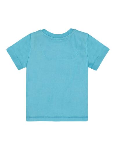 Chłopięca niemowlęca bluzka z krótkim rękawem niebieska