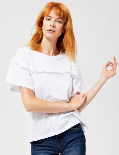 T-shirt damski bawełniany w kolorze białym