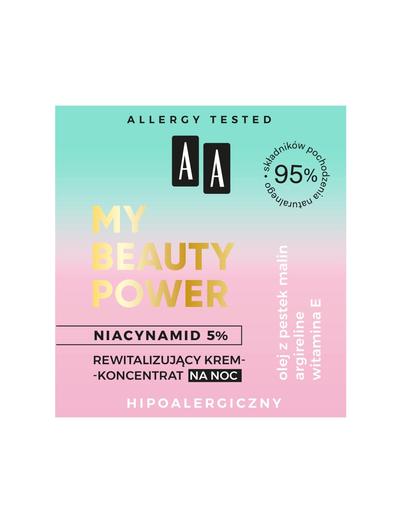 AA My Beauty Power Niacynamid 5% rewitalizujący krem-koncentrat na noc 50 ml