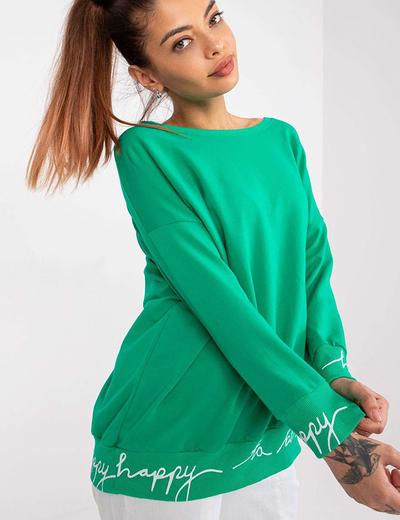 Bluza damska z nadrukiem - zielona