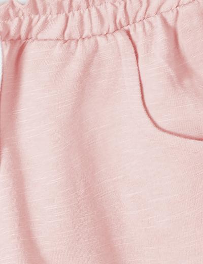 Różowe szorty dresowe dla dziewczynki z bawełny