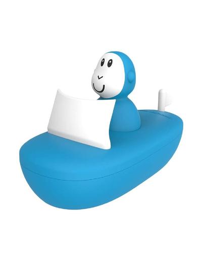 Matchstick Monkey- zabawka do kąpieli łódź + Małpka Wobbler- niebieska