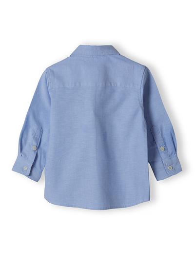 Błękitna koszula rozpinana z bawełny dla chłopca