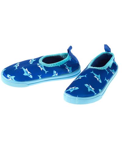 Buty chłopięce do wody niebieskie w rekiny