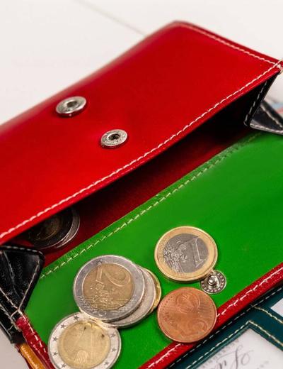 Klasyczny, skórzany portfel damski na zatrzask — 4U Cavaldi czerwony
