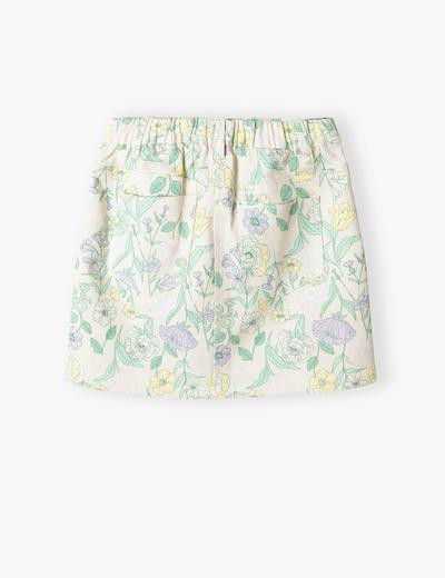 Jeansowa spódnica dziewczęca w kwiaty - Lincoln&Sharks