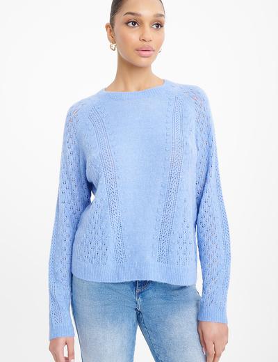 Sweter nierozpinany damski niebieski