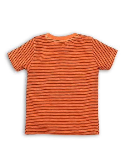 Pomarańczowy t-shirt w paski - niemowlęcy