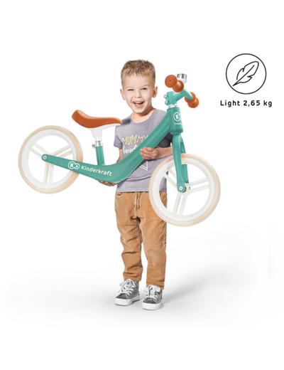 Rowerek biegowy Kinderkraft FLY PLUS zielony wiek 3+