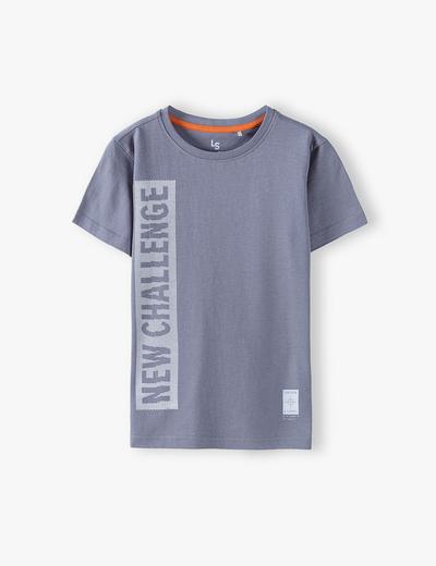 Bawełniany t-shirt chłopięcy z napisem- New Challenge