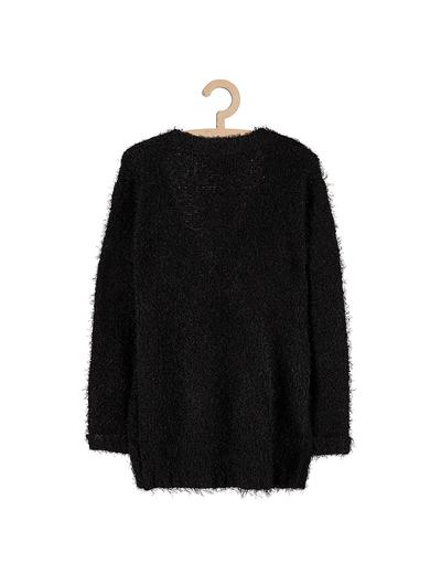 Sweter dziewczęcy czarny z kieszeniami