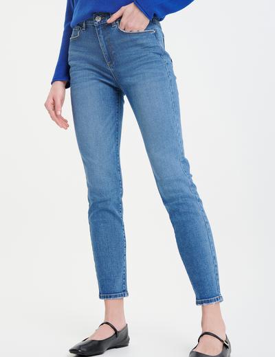 Spodnie jeansowe damskie slim niebieskie