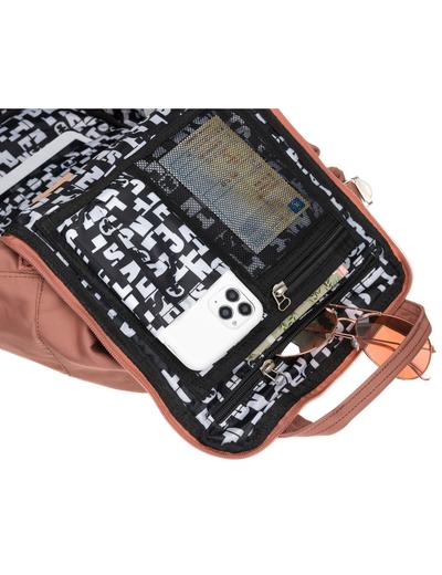 Sportowy plecak z przegrodą na laptopa — LuluCastagnette NANO beż