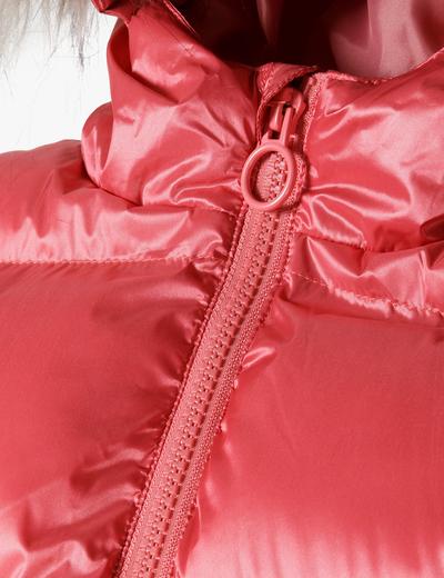 Pikowana kurtka dla dziewczynki - różowa