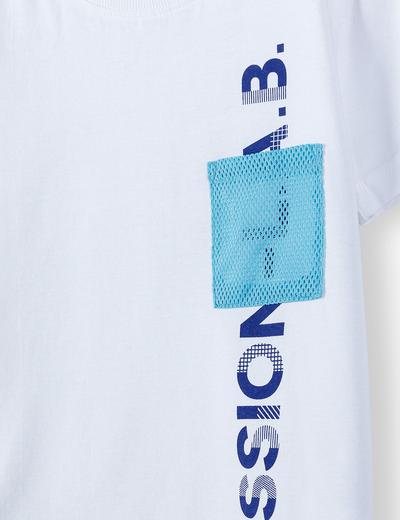 Bawełniany t-shirt chłopięcy z miekkim nadrukiem MISSION L.A.B